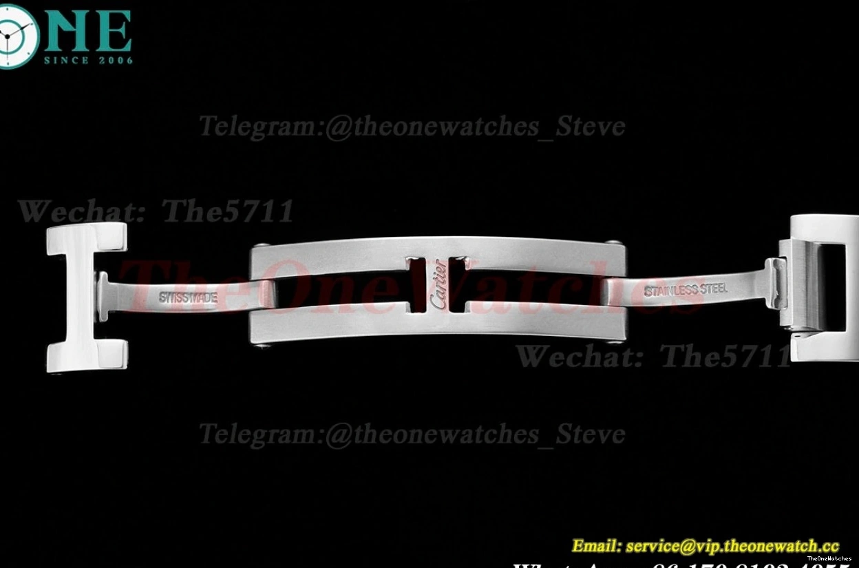 White Dial AF SS Bleu SS Cartier Ballon De Quartz 33mm 0327